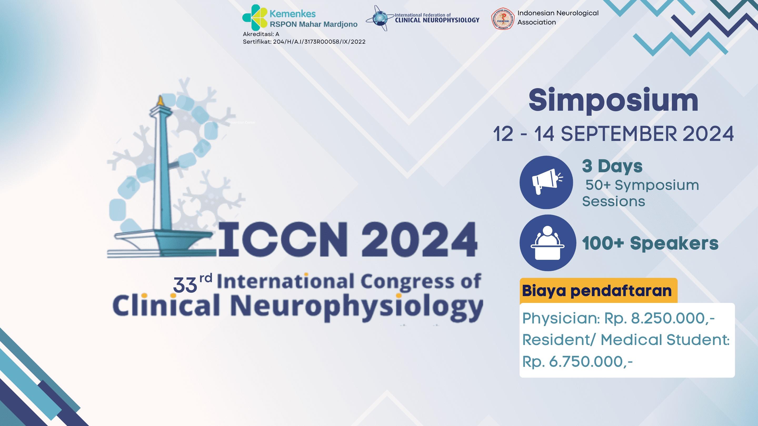 The 33rd International Congress of Clinical Neurophysiology (ICCN) 2024
