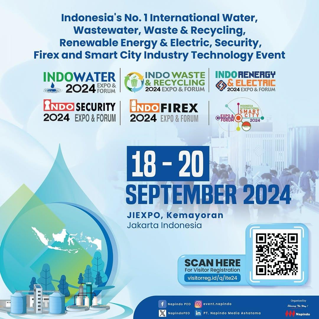 Indo Water, Indo Waste, Indo Energy, Indo Firex, Indonesia International Smart City 2024 Expo & Forum